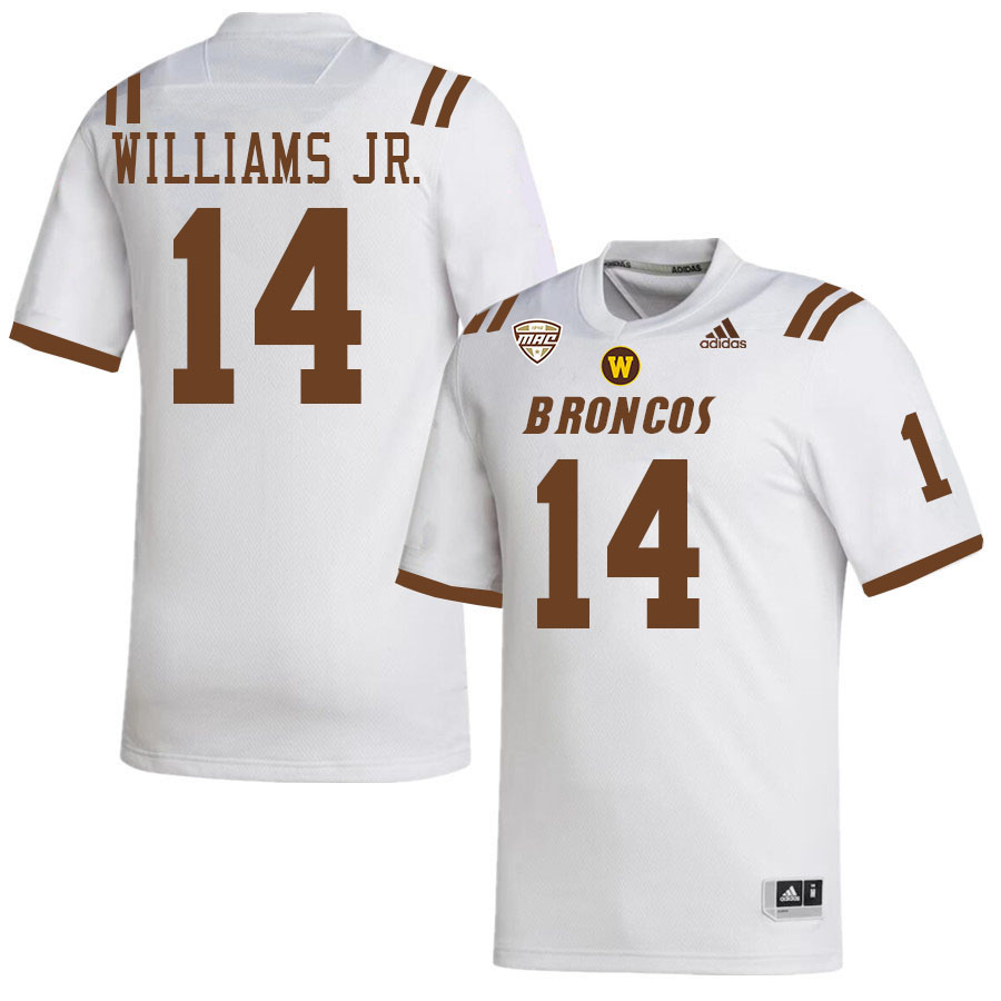 #14 Lorenzo Williams Jr. Western Michigan Broncos College Football Jerseys Stitched-White